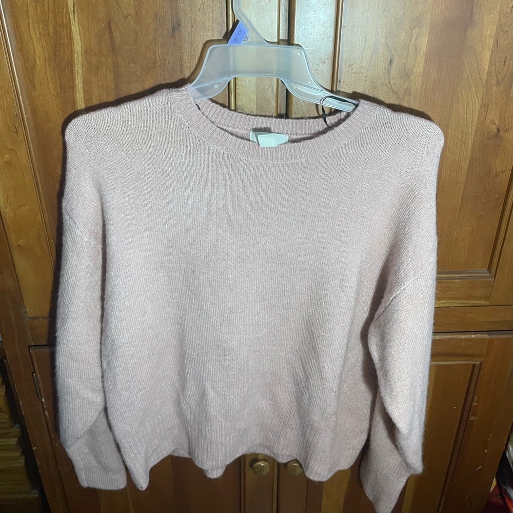 Pink fuzzy sweater